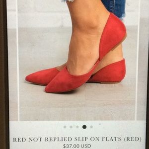 Brand new tags in box red flats boutique